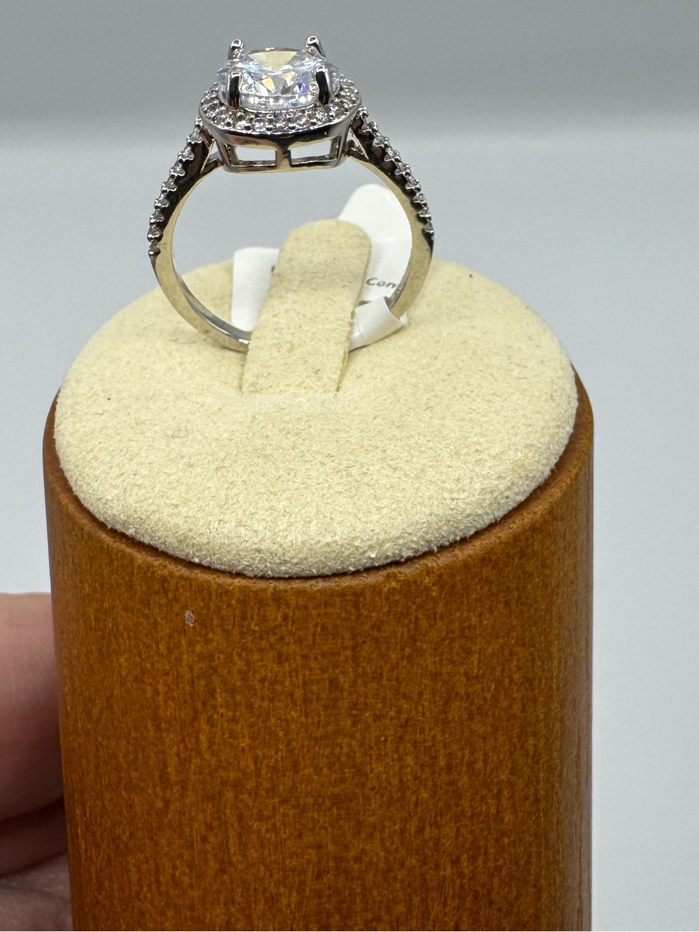 14K 2ct Pavé Halo Ring - Picture 8 of 11